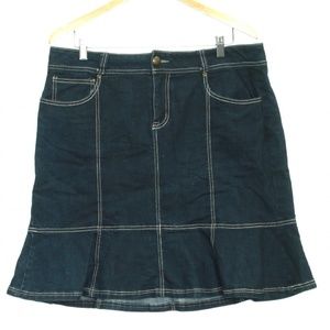 Passport | Plus Denim Flare Skirt